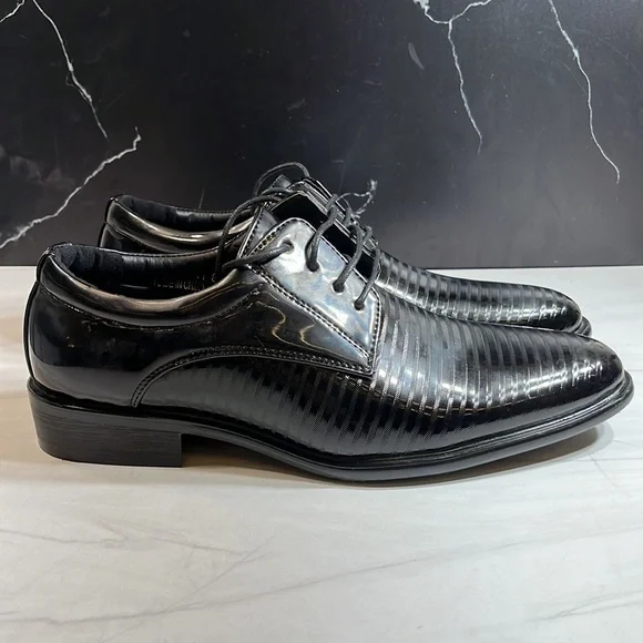 Ermax Men’s Oxford Shoes Black sz 8 - Picture 4 of 8